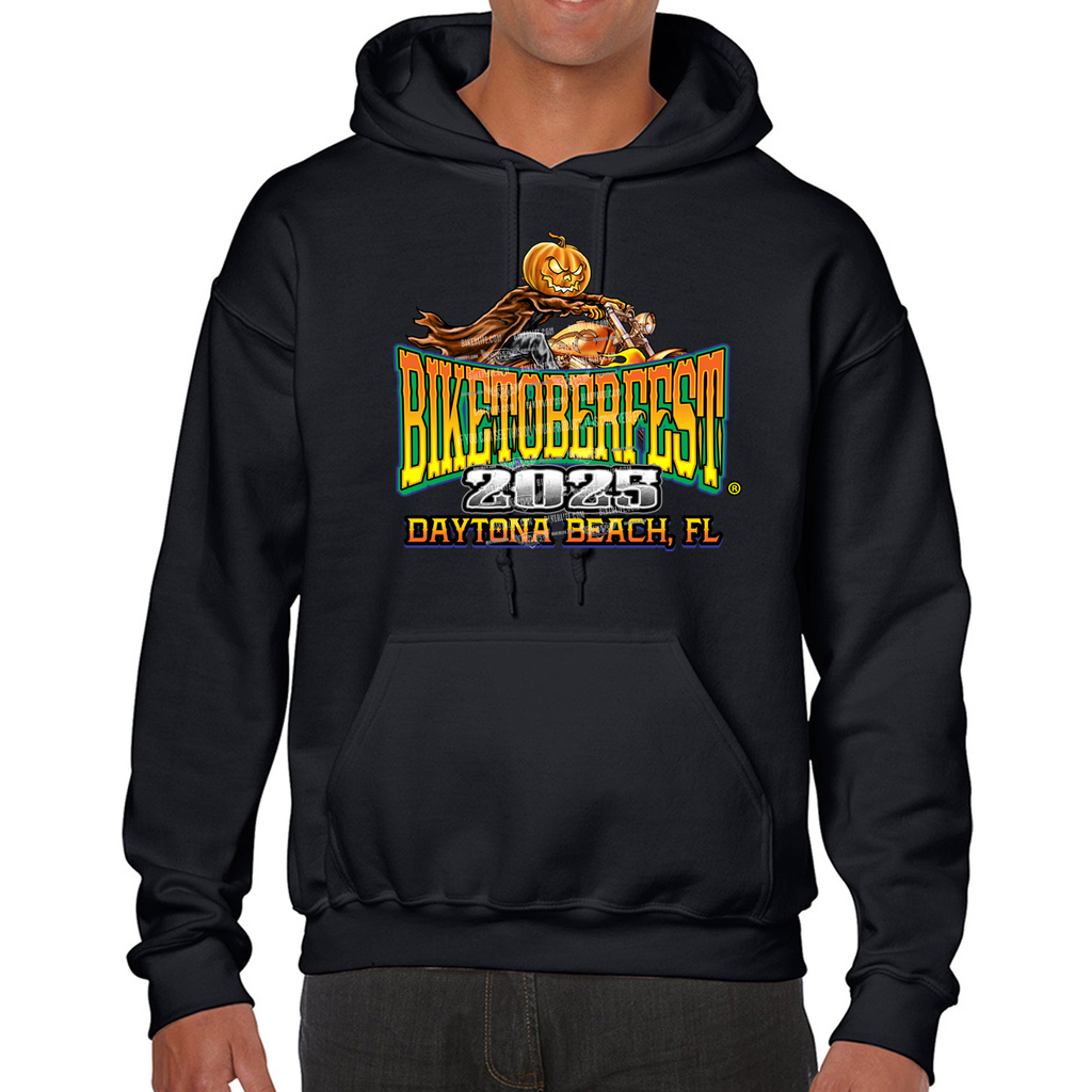 Pullover Hoodie 2025 Biketoberfest Daytona Beach Pumpkin Head