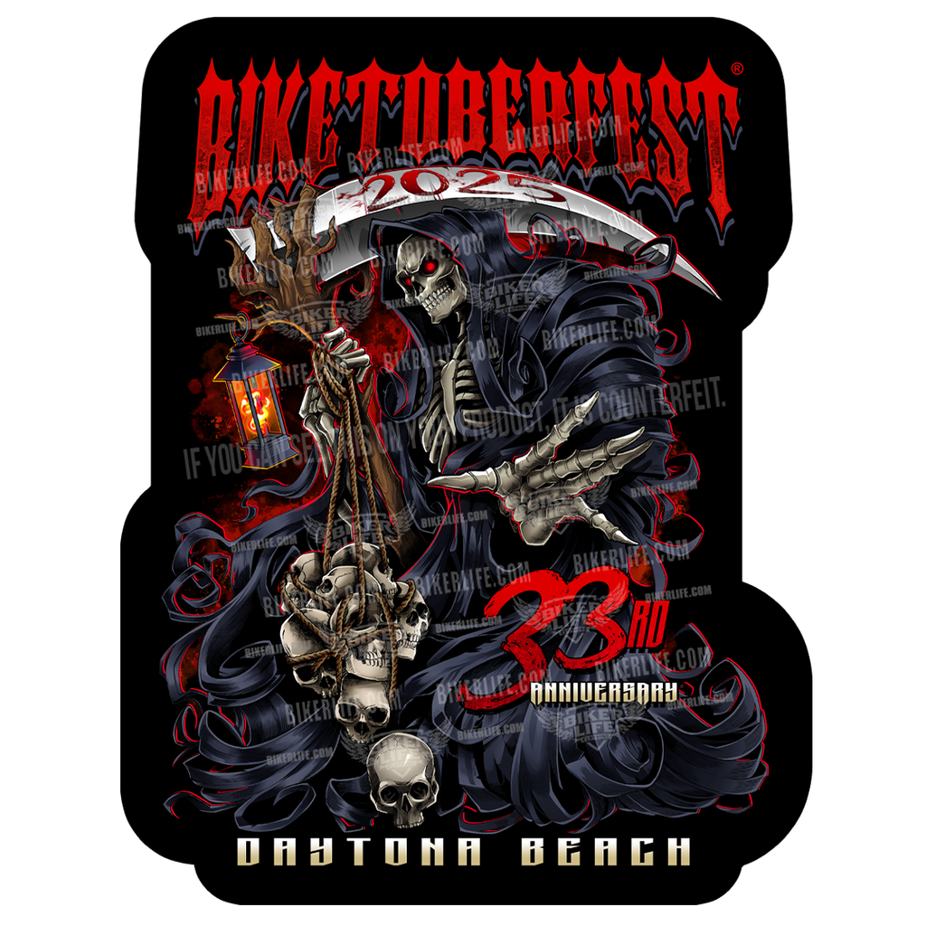 Sticker 2025 Biketoberfest® Daytona Beach Reaper