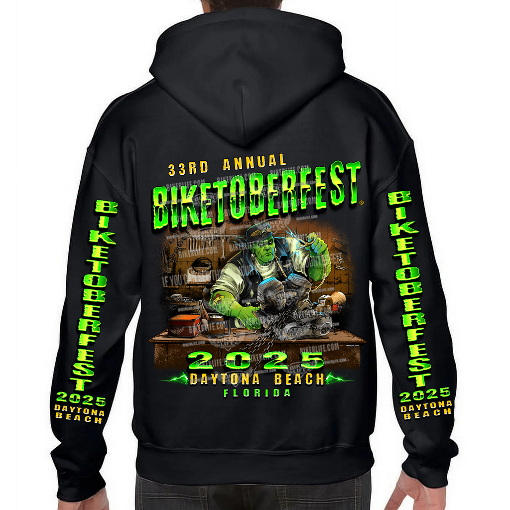 Pullover Hoodie 2025 Biketoberfest Daytona Beach Frankenstein
