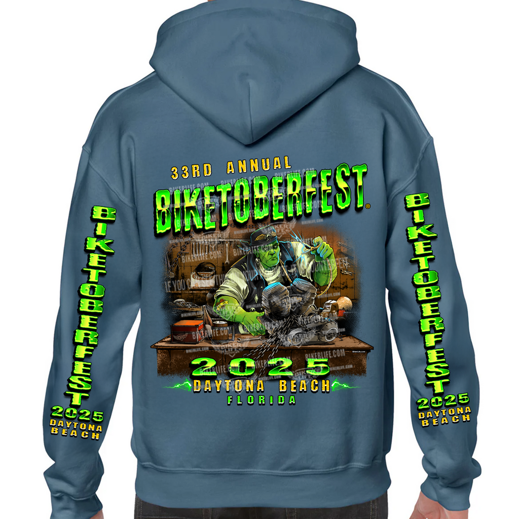 Pullover Hoodie 2025 Biketoberfest Daytona Beach Frankenstein