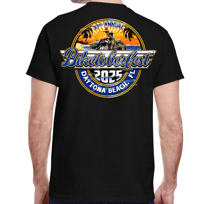 T-Shirt 2025 Biketoberfest Daytona Beach Retro Label
