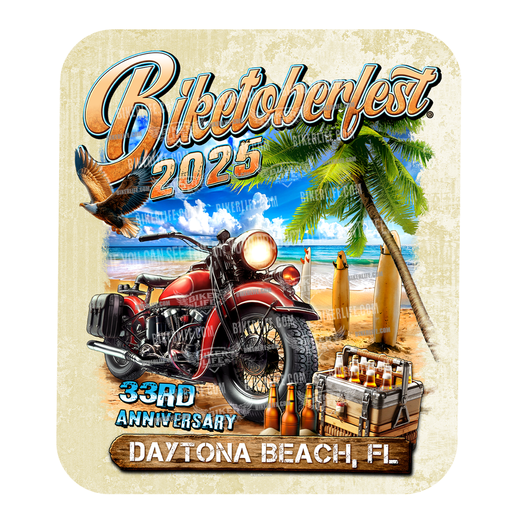 Sticker 2025 Biketoberfest® Daytona Beach Chill Beach