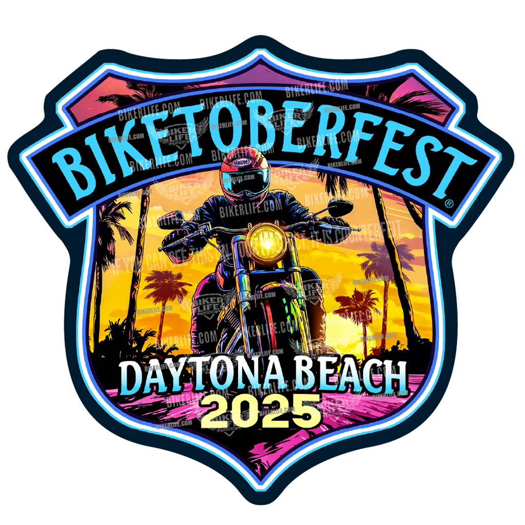 Sticker 2025 Biketoberfest® Daytona Beach Official Logo