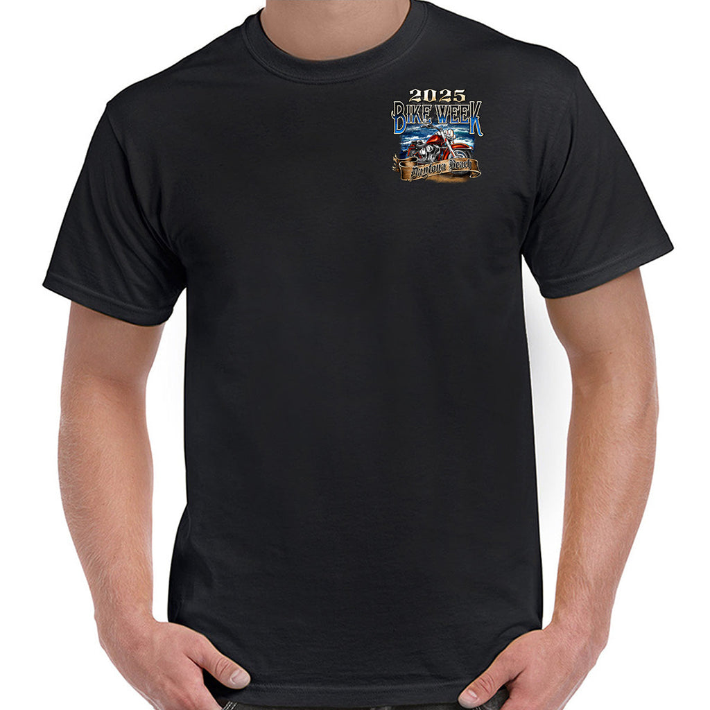 2025 Bike Week Daytona Beach Shipwrecked Pirate T-Shirt
