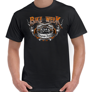2025 Bike Week Daytona Beach Cowboy Guns T-Shirt