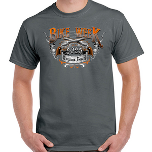 2025 Bike Week Daytona Beach Cowboy Guns T-Shirt