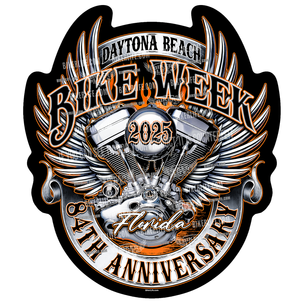 2025 Bike Week Daytona Beach Engine Emblem Sticker