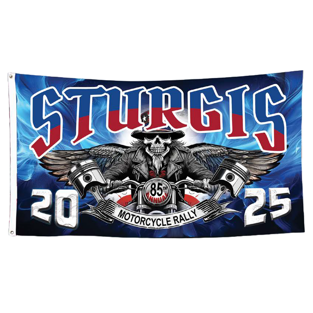 Flag 2025 Sturgis Rally 85th Annual Winged Rider