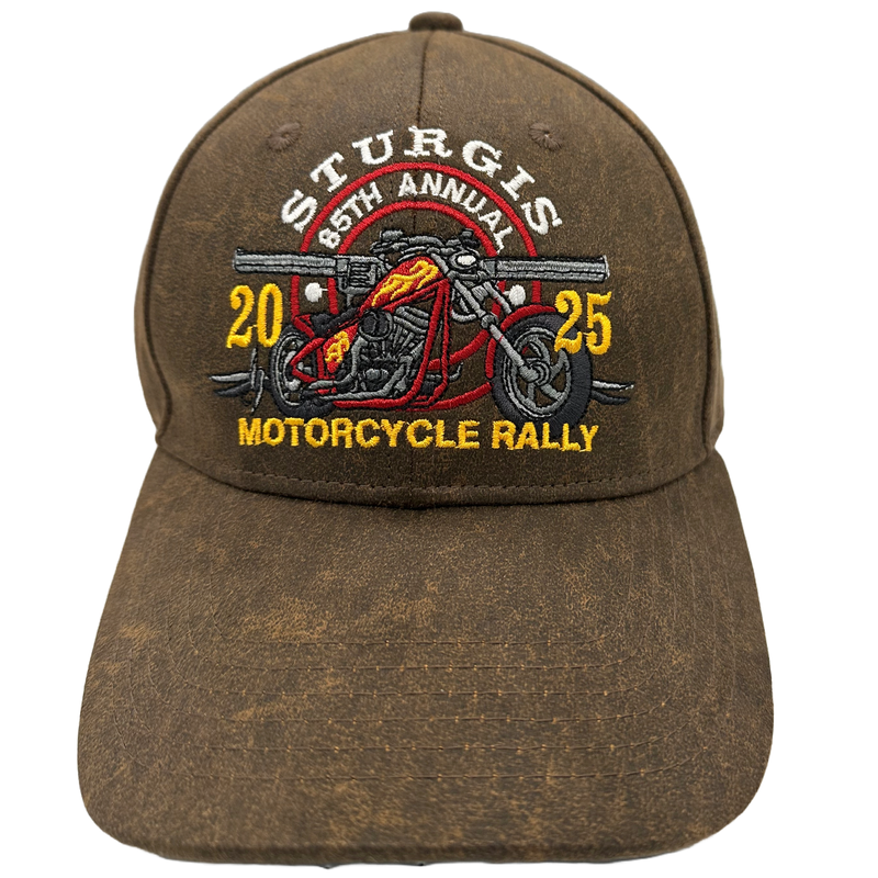 Hat 2025 Sturgis Motorcycle Rally Oil Stained Biker Guns