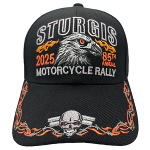 Hat 2025 Sturgis Motorcycle Rally Barbwire Eagle
