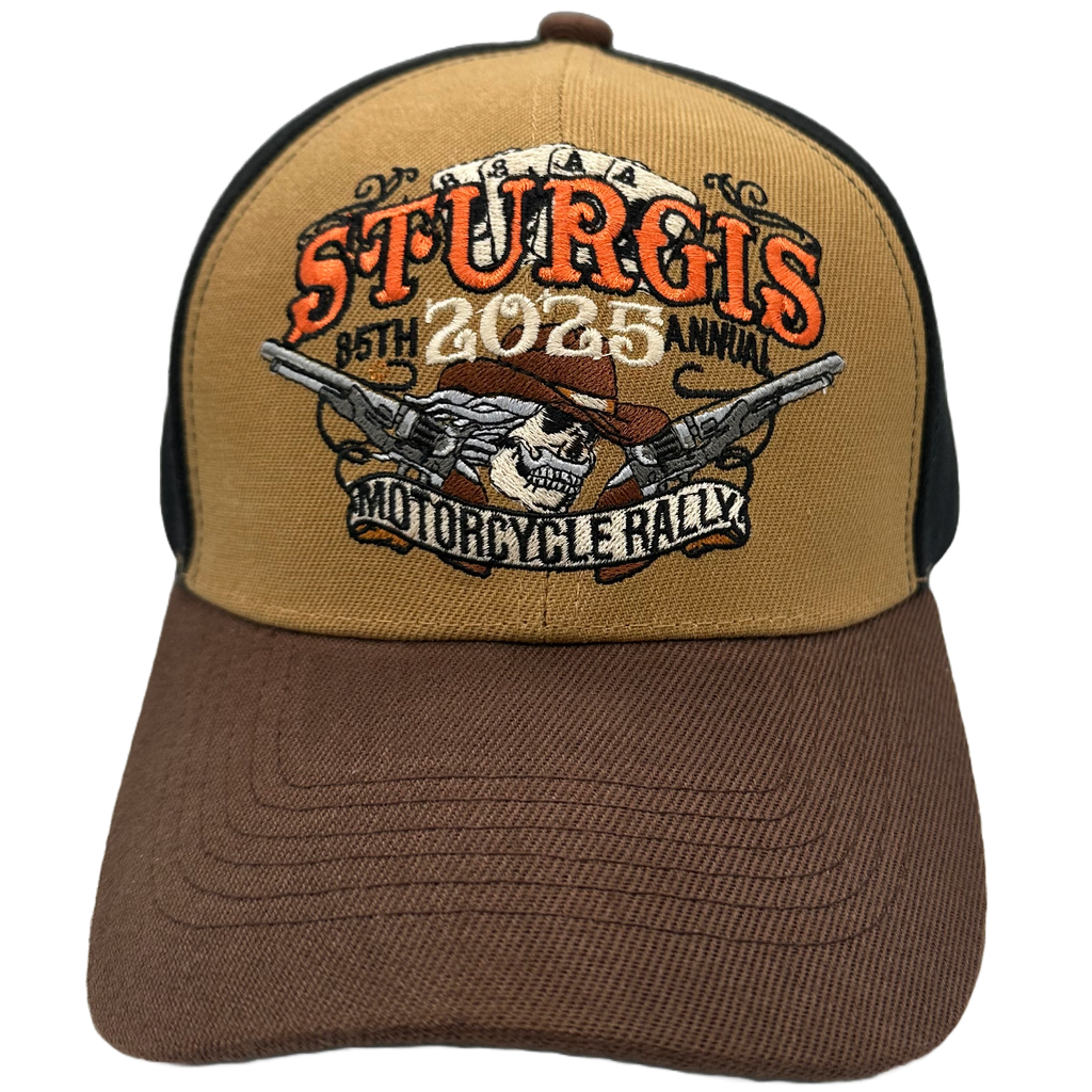 Hat 2025 Sturgis Motorcycle Rally Dead Man's Hand