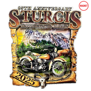 3D Wooden Magnet 2025 Sturgis Motorcycle Rally Rushmore Map