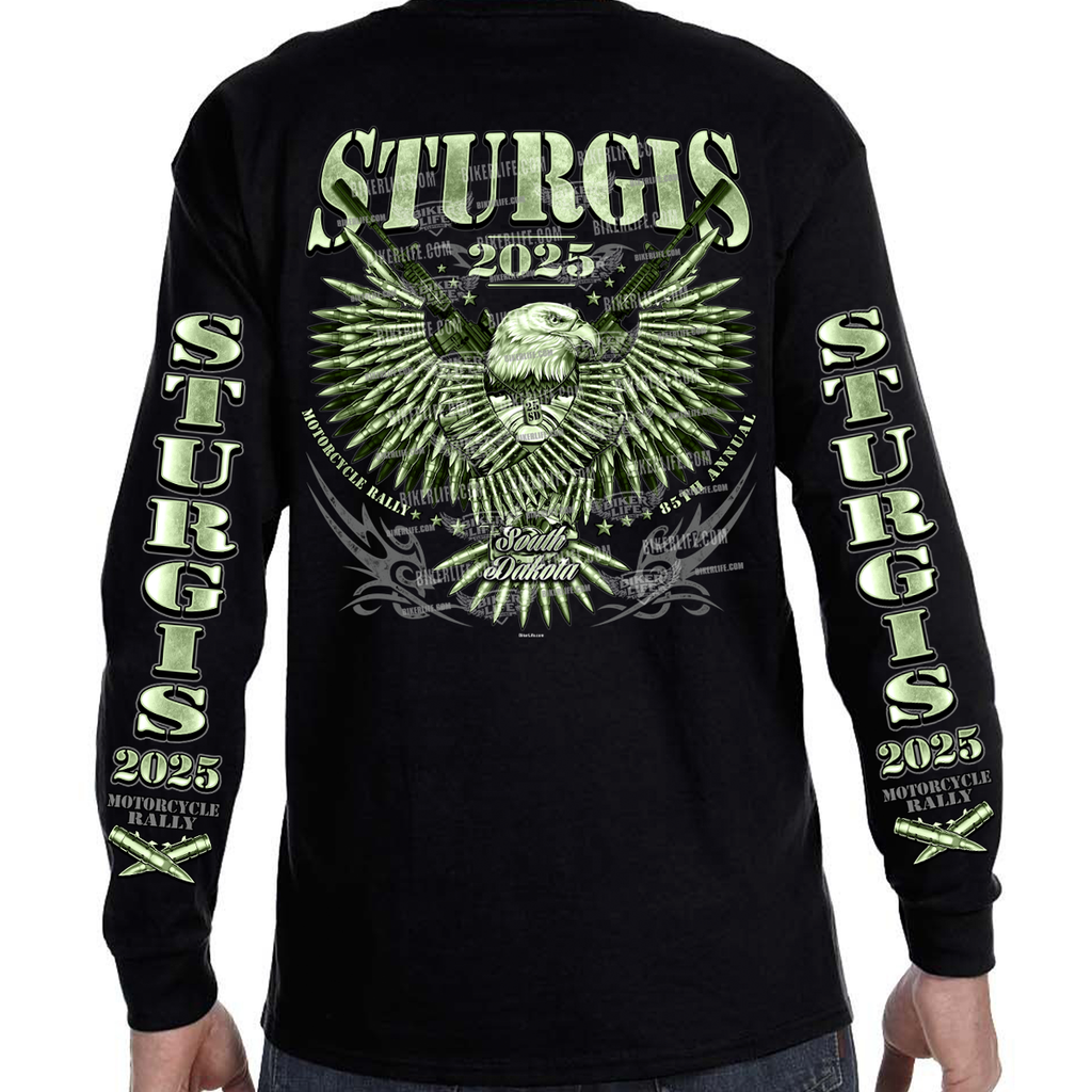 2025 Sturgis Motorcycle Rally Bullet Eagle Long Sleeve