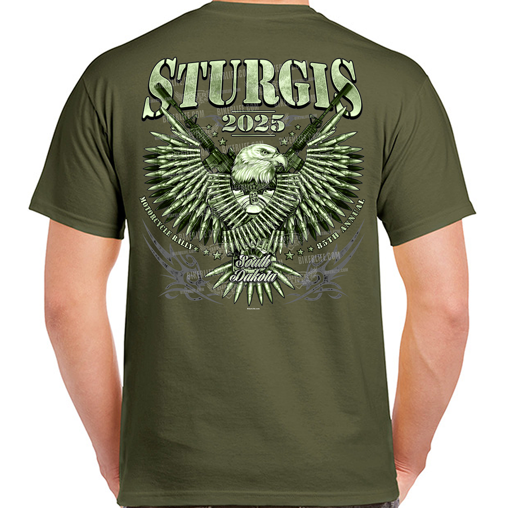 2025 Sturgis Motorcycle Rally Bullet Eagle T-Shirt