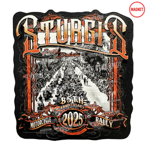 3D Wooden Magnet 2025 Sturgis Motorcycle Rally Main Street Bikers