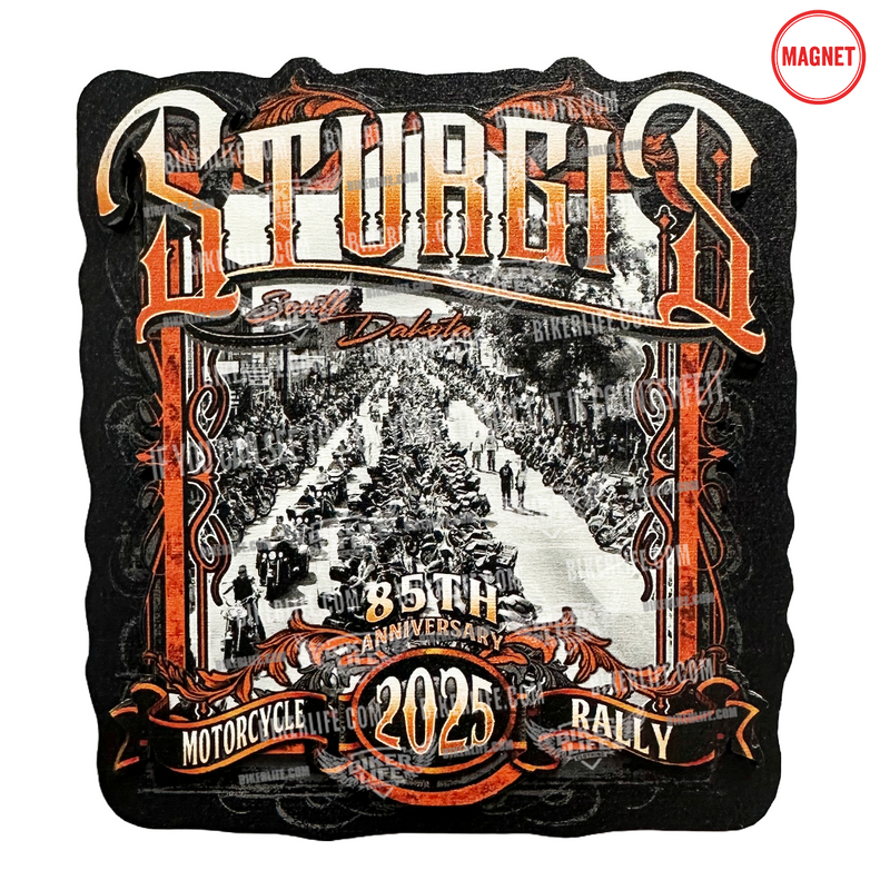 3D Wooden Magnet 2025 Sturgis Motorcycle Rally Main Street Bikers