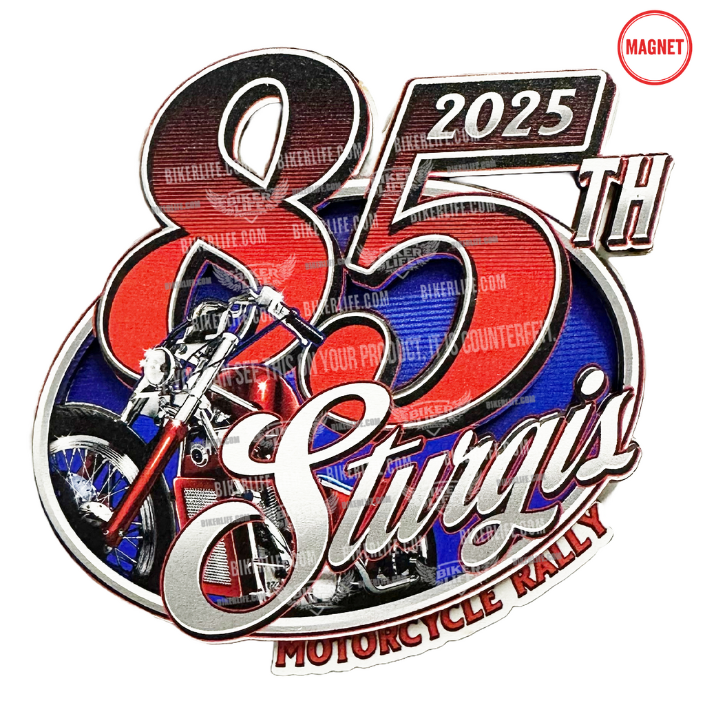 3D Wooden Magnet 2025 Sturgis Motorcycle Rally Big Anniversary