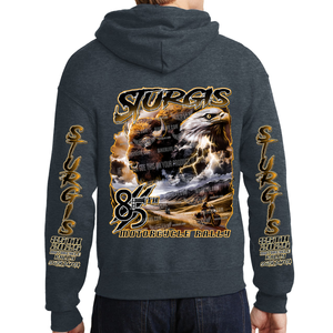 2025 Sturgis Motorcycle Rally Eagle Buffalo Pullover Hoodie
