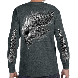 2025 Sturgis Motorcycle Rally Smokin' Skull Long Sleeve