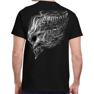 2025 Sturgis Motorcycle Rally Smokin' Skull T-Shirt