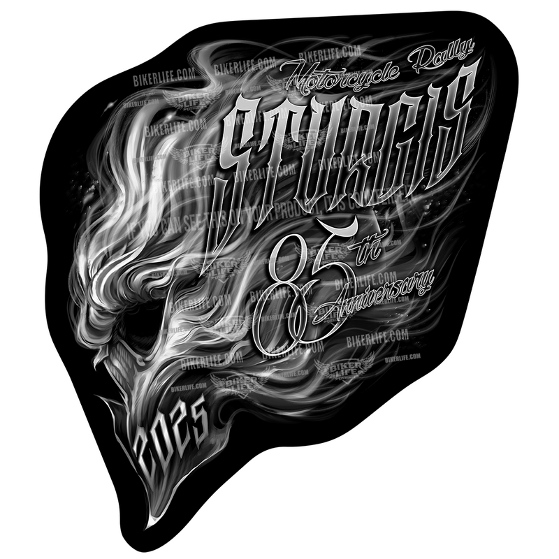 Sticker 2025 Sturgis Motorcycle Rally Smokin' Skull