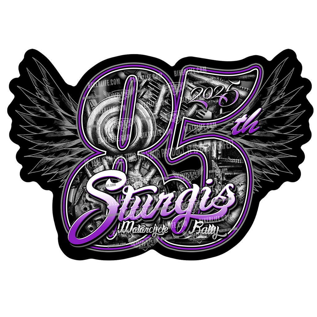 Sticker 2025 Sturgis Motorcycle Rally 85th Wings