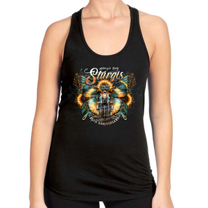 Ladies Jr. Cut 2025 Sturgis Motorcycle Rally Butterfly Racerback Tank Top