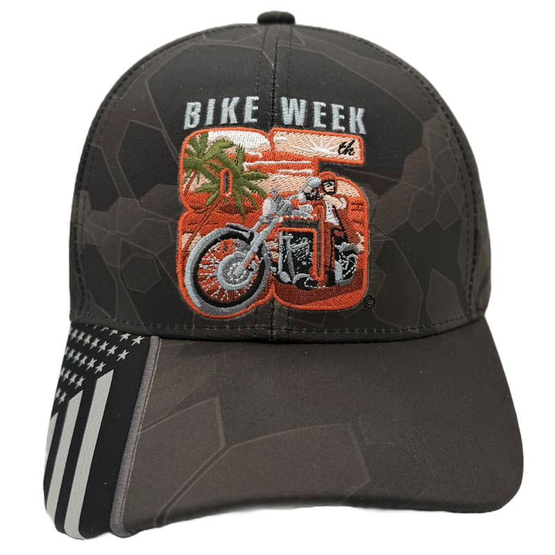 Hat 2026 Bike Week Daytona Beach 85th Anniversary Embroidered 85th Scene