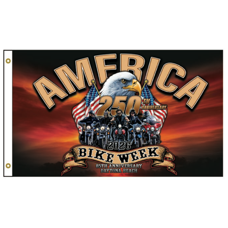 Flag 2026 Bike Week Daytona Beach America Strong – Print Art Wholesale