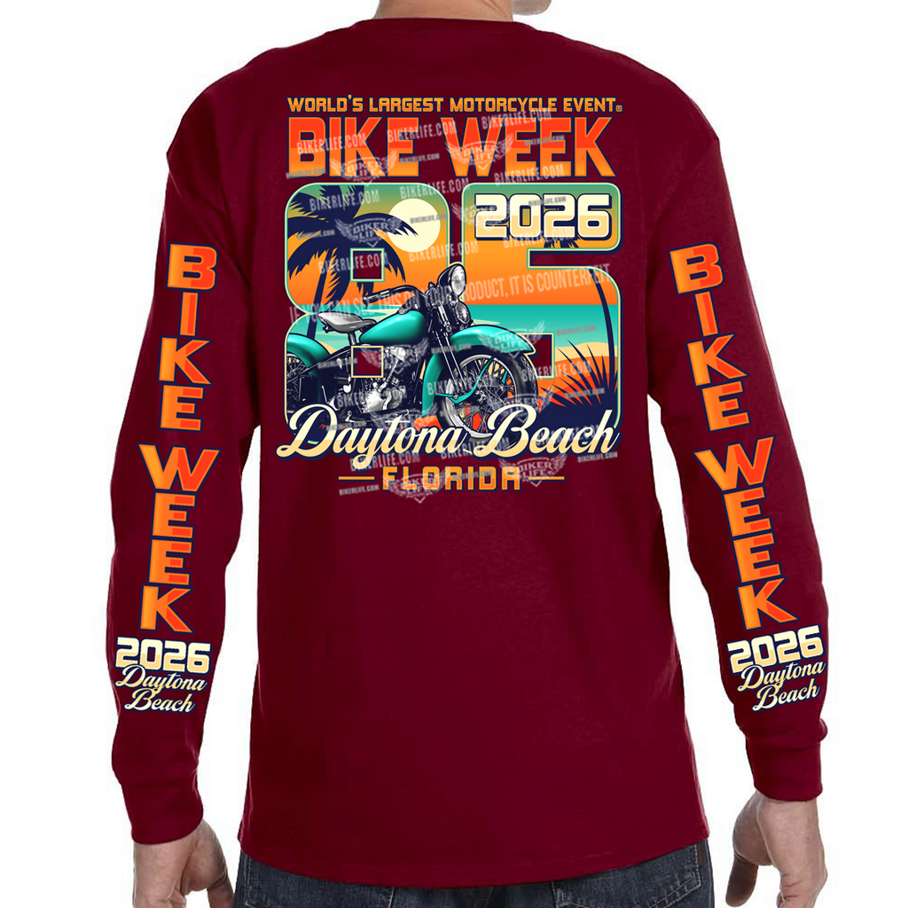 Long Sleeve 2026 Bike Week Daytona Beach Official Logo