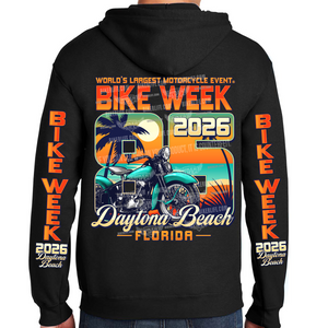 Zip-Up Hoodie 2026 Bike Week Daytona Beach Official Logo