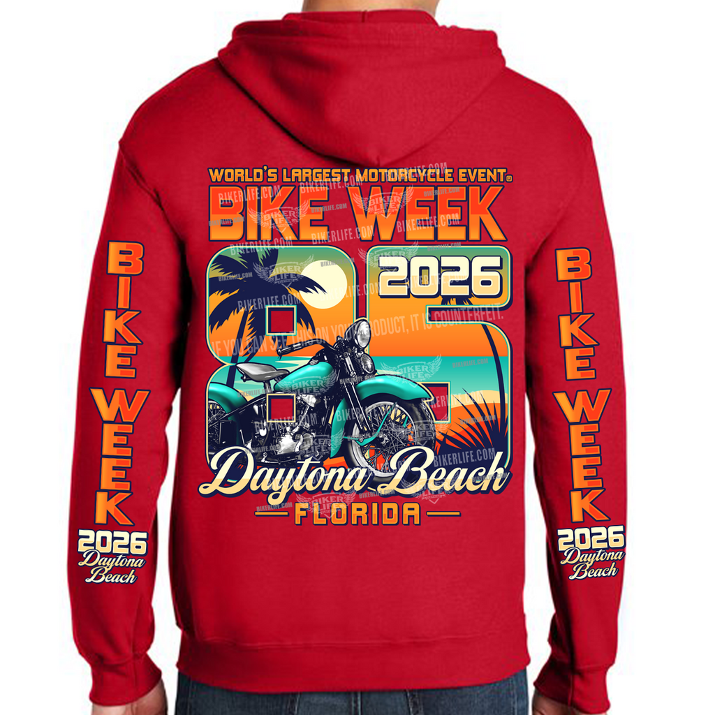 Zip-Up Hoodie 2026 Bike Week Daytona Beach Official Logo