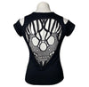 Printable Blank Biker Life Women's Skull Lace Back Shirt