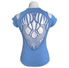 Printable Blank Biker Life Women's Skull Lace Back Shirt