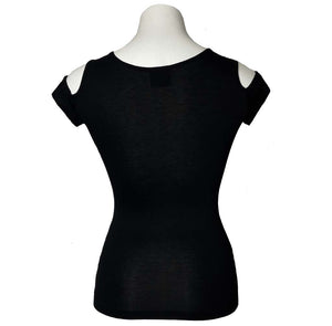 Printable Blank Biker Life Women's Cut Shoulder Chest Detail Shirt