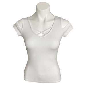 Printable Blank Biker Life Women's Cut Shoulder Chest Detail Shirt