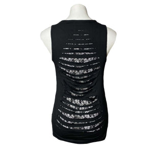 Printable Blank Biker Life Women's Shredded Lace Back Tank Top