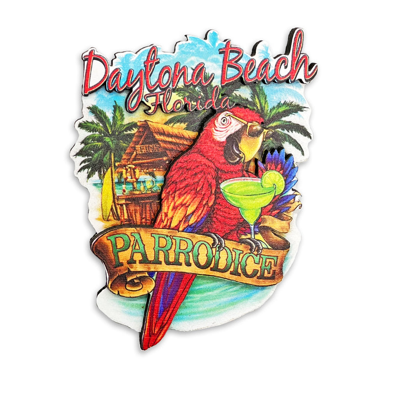 Parrodice Margaritaville Daytona Beach, FL Wooden 3D Magnet