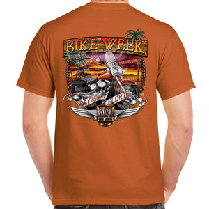 2024 Bike Week Daytona Beach Sunset Bike Shield T-Shirt