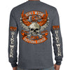 2024 Bike Week Daytona Beach Orange Skull Wings Long Sleeve