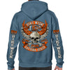2024 Bike Week Daytona Beach Orange Skull Wings Pullover Hoodie