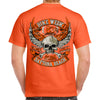 2024 Bike Week Daytona Beach Orange Skull Wings T-Shirt