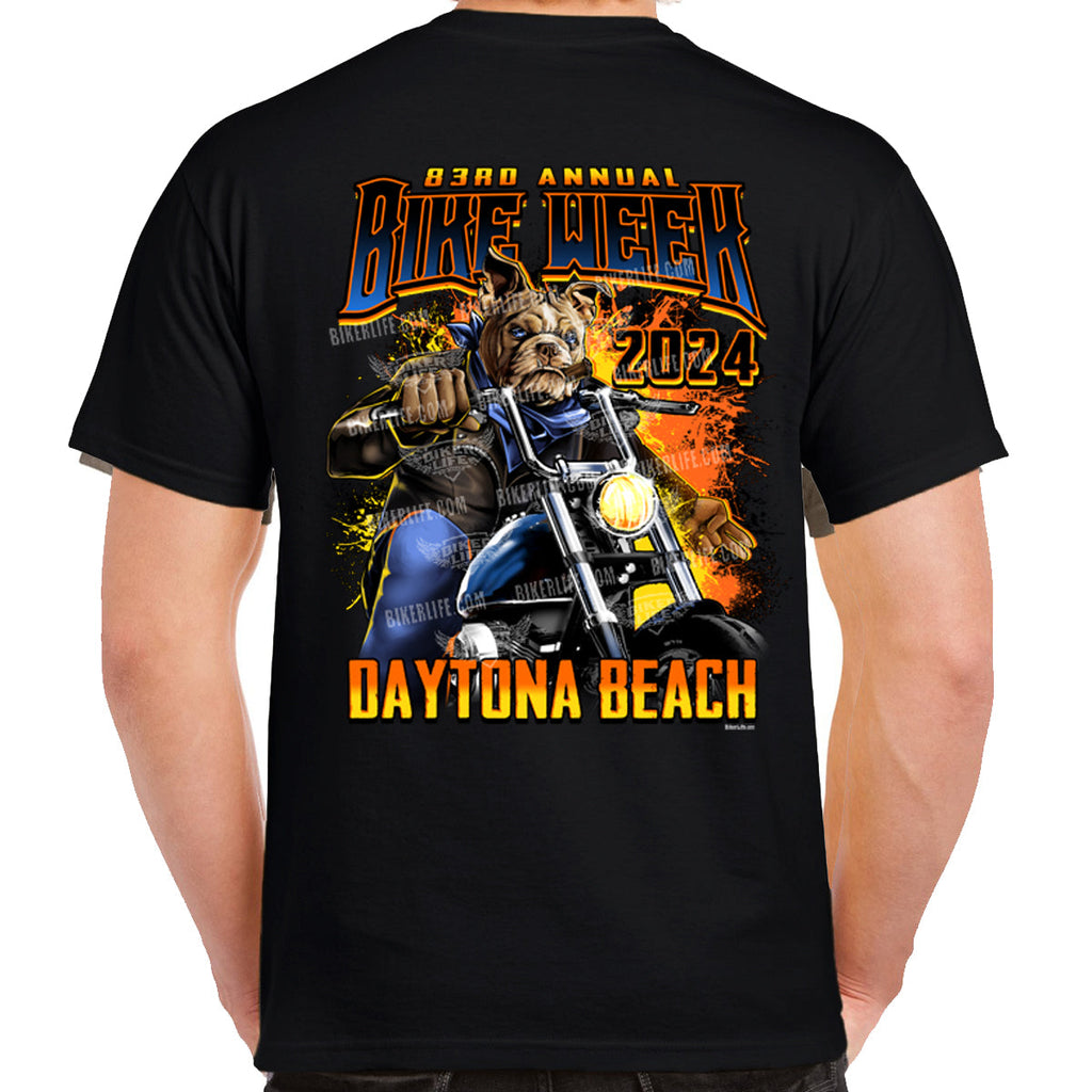 2024 Bike Week Daytona Beach Motorcycle Bulldog T-Shirt