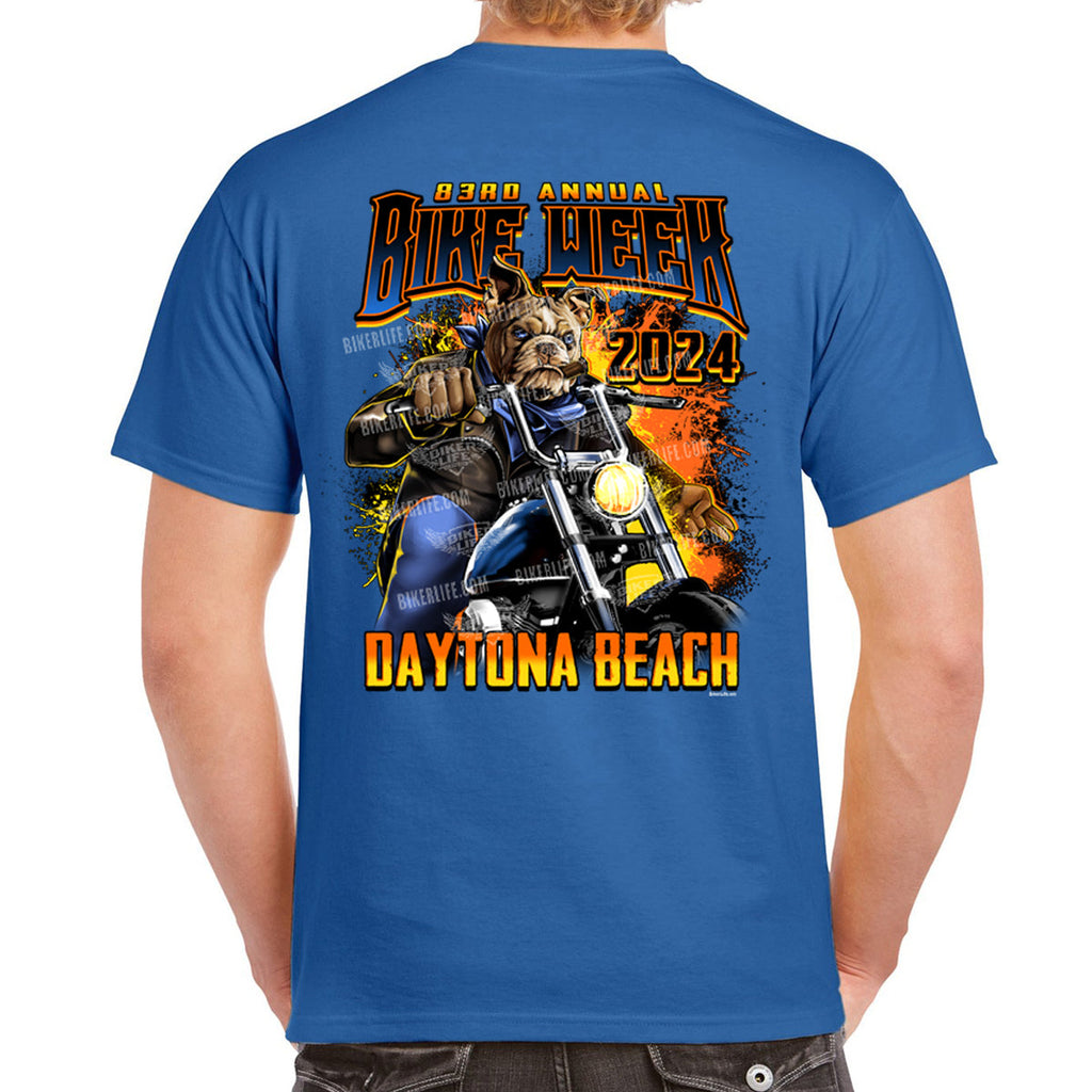 2024 Bike Week Daytona Beach Motorcycle Bulldog T-Shirt