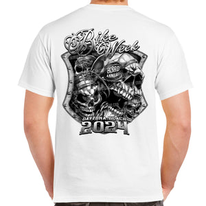 2024 Bike Week Daytona Beach Medieval Skull Shield T-Shirt