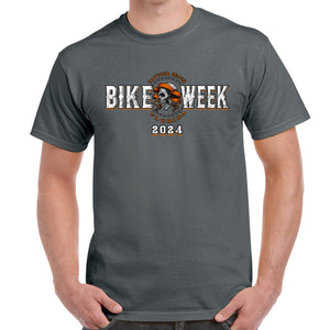 2024 Bike Week Daytona Beach Ribboned Skull T-Shirt