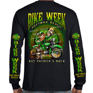 2024 Bike Week Daytona Beach St. Paddy's Celtic Leprechaun Long Sleeve