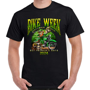 2024 Bike Week Daytona Beach St. Paddy's Celtic Leprechaun T-Shirt