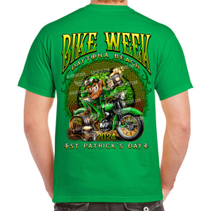 2024 Bike Week Daytona Beach St. Paddy's Celtic Leprechaun T-Shirt