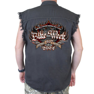2024 Bike Week Daytona Beach Official Logo Cut-Off Denim